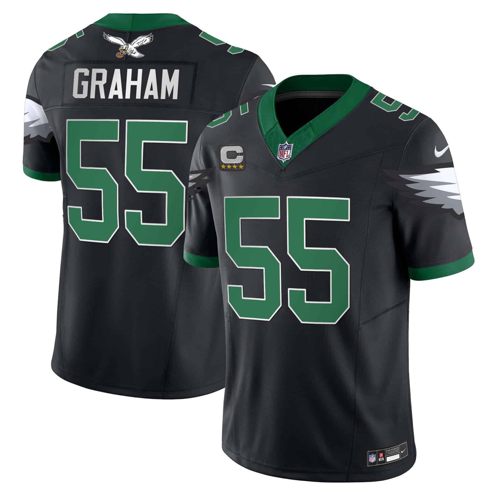 Men Philadelphia Eagles #55 Graham Black 2024 Nike Vapor Limited NFL Jersey